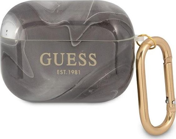 Guess Guapunmk Airpods Pro Cover Schwarz/Schwarz Marble Collection