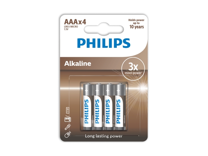 Philips Batterie Tech Alkaline Aaa 4Er-Pack - 2109958