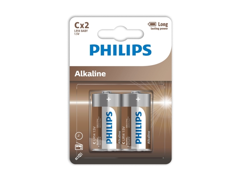 Philips Batteri Tech Alkaline C 2-Pak - 2110057