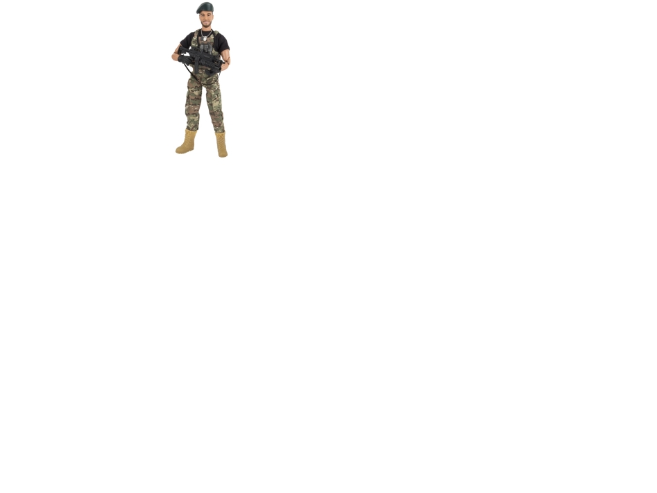 Special Forces Green Beret Action Figur 5cm Med Tilbehør