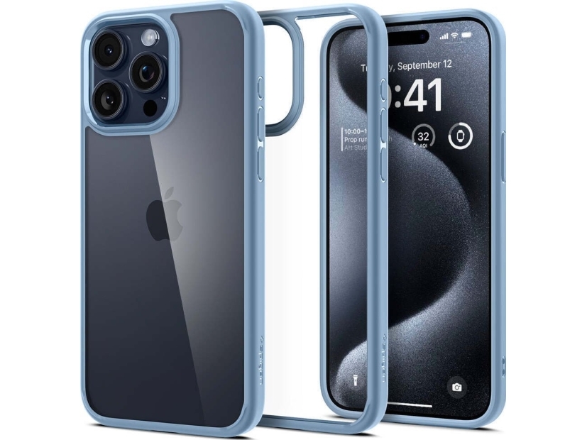Spigen Crystal Hybrid Cover Til Iphone 15 Pro Max - Clear Blue
