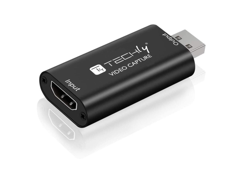 Techly I-Usb-Video-1080Ty, Sort, Windows 10, Windows 7, Windows 8, Windows Vista, Windows Xp, 1920 X 1080 Piksler, 12 Bit, 60 Hz, Hdmi