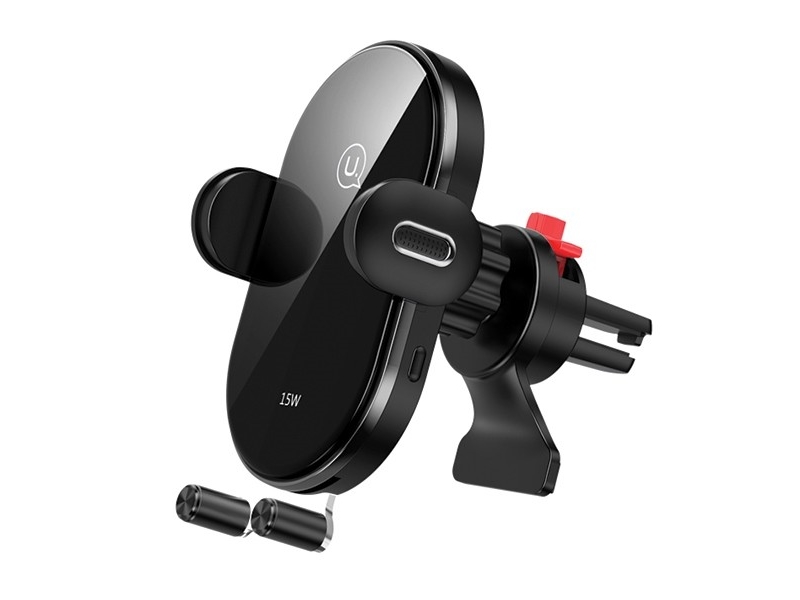 Usams Holder Usams Us-Cd132 15W Automatic Induction Holder For Ventilation Grille Black/Black Cd132zj01