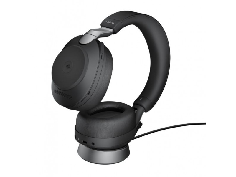 Jabra Evolve2 85 Over-Ear-Headset Anc Bluetooth Link380c Ms Stand Schwarz