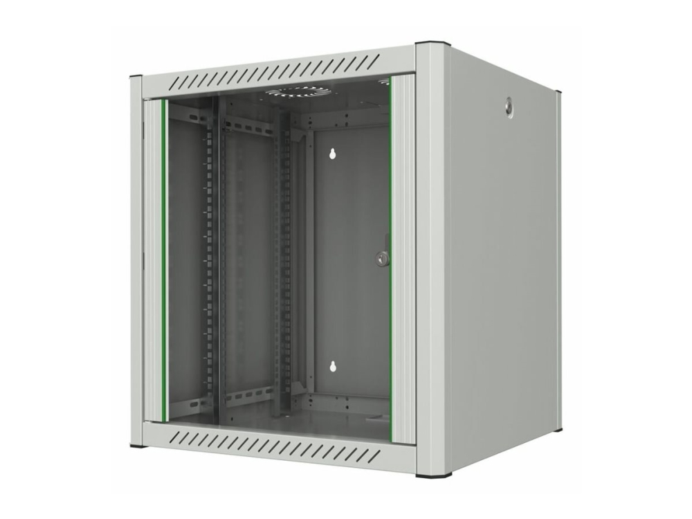 Lanview By Logon - Rack Kabinet - 60 X 56, Pro - Vægmonterbar - Hvid, Ral 7035 - 12U - 19"
