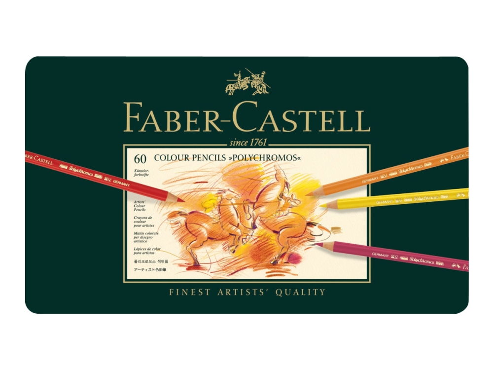 Faber-Castell Polychromos - Farvet blyant - 3.8 mm (pakke med 60)