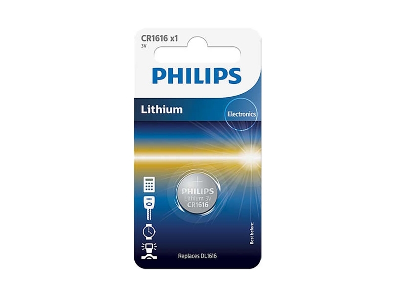 Philips Knapcellebatterie Lithium Cr1616 1-Pak