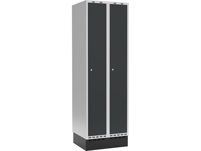 Vaatekaappi Kaappi 4x300mm, suora katto, antrasiitti ovi, lukonkahva ja sokkeli