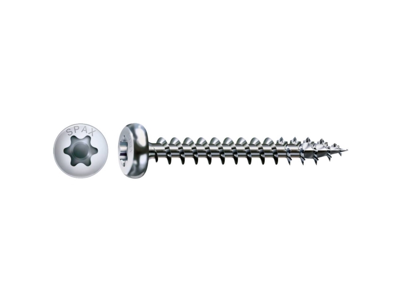 SPAX 880930140045050 R 88093 Ruko m.Spitze/T-STAR Halvrund-træskrue 4.5 mm 50 mm Torx, Invendig sekskant Stål Galvaniseret 500 stk