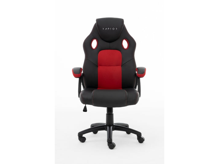 Raptor Gaming Stuhl Gs-40 Pu + Fabric Schwarz/Rot