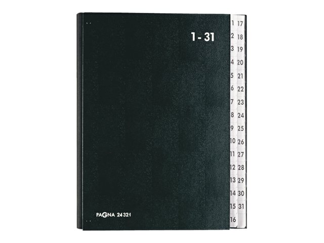Pagna Pultordner Classic 32 Fächer, Schwarz, A4, 265 Mm, 40 Mm, 340 Mm