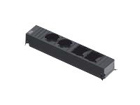 Bachmann Power Frame - Stikdåse - Input: Gst18i3 - Output-Stikforbindelser: 2 - 10 Cm Ledning - Tyskland - Sort, Anodiseret Aluminium