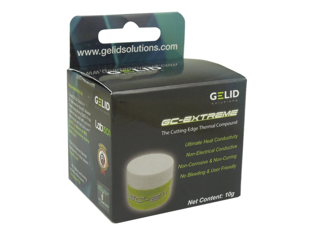 Gelid Solutions Gc-Ex10g, Wärmeleitpaste, 8,5 W/M·K, Grün, Weiß, 10 G