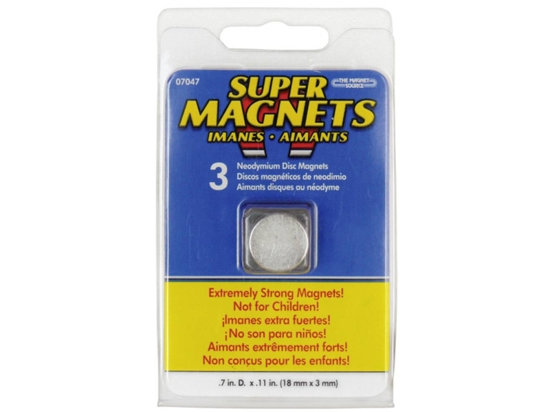 Blanko Magnet (Ø X H) 18 Mm X 3 Mm Rund Rustfrit Stål 3 Stk 205018