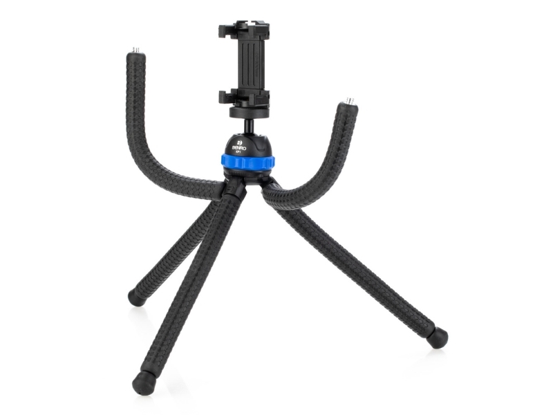 Benro Kp1k, 5 Ben, Sort, Blå, 20 Cm, 220 G