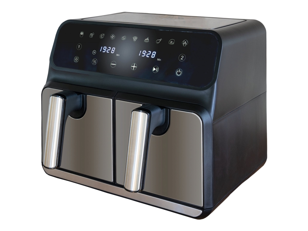 Unold 58685, Heißluftfritteuse, 8 L, 60 °C, 200 °C, 60 Min, Doppel