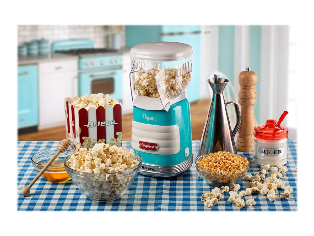 Ariete Party Time 2956 - Popcornmaskin - 1.1 kW - ljusblå | Köksapparater - Köksmaskiner - Popcornmaskiner | GameStuff
