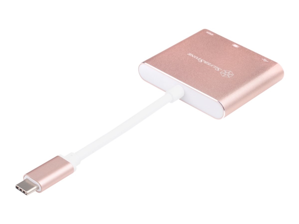 SilverStone EP08 - Ekstern videoadapter - USB-C 3.1 - HDMI - pink