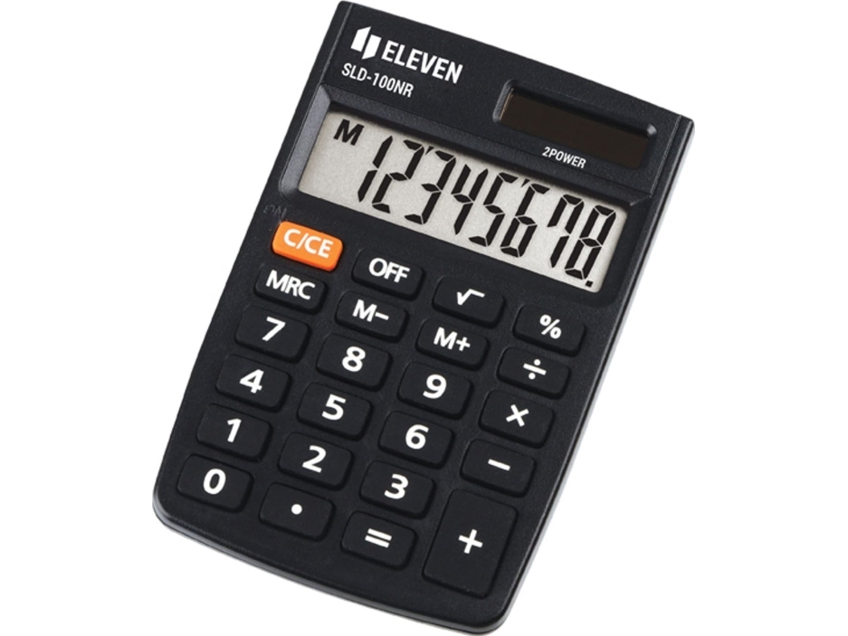 Eleven Eleven-regnemaskine SLD100NR, sort, lomme, 8 sæder