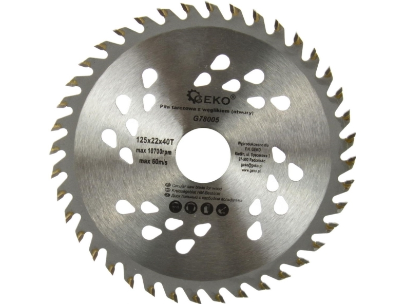 Geko savklinge til træ 125x22x40T (G78005)