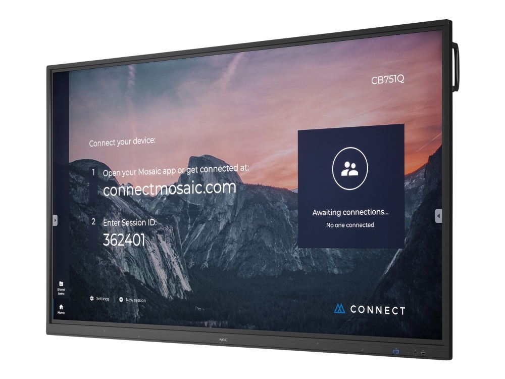 Nec Cb751q, Interaktiver Flachbildschirm, 190,5 Cm (75 Zoll), Led, 3840 X 2160 Pixel, 12/7