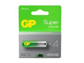 Batterie Gp Super Alkaline Aa 4Er-Pack, 40 Stück/Pkg