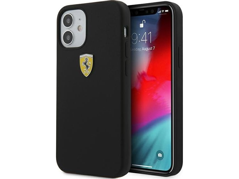 Apple Iphone 12 Mini Ferrari Dėklas On Track Real Carbon (Fercahcp12sbk) Juodos Spalvos