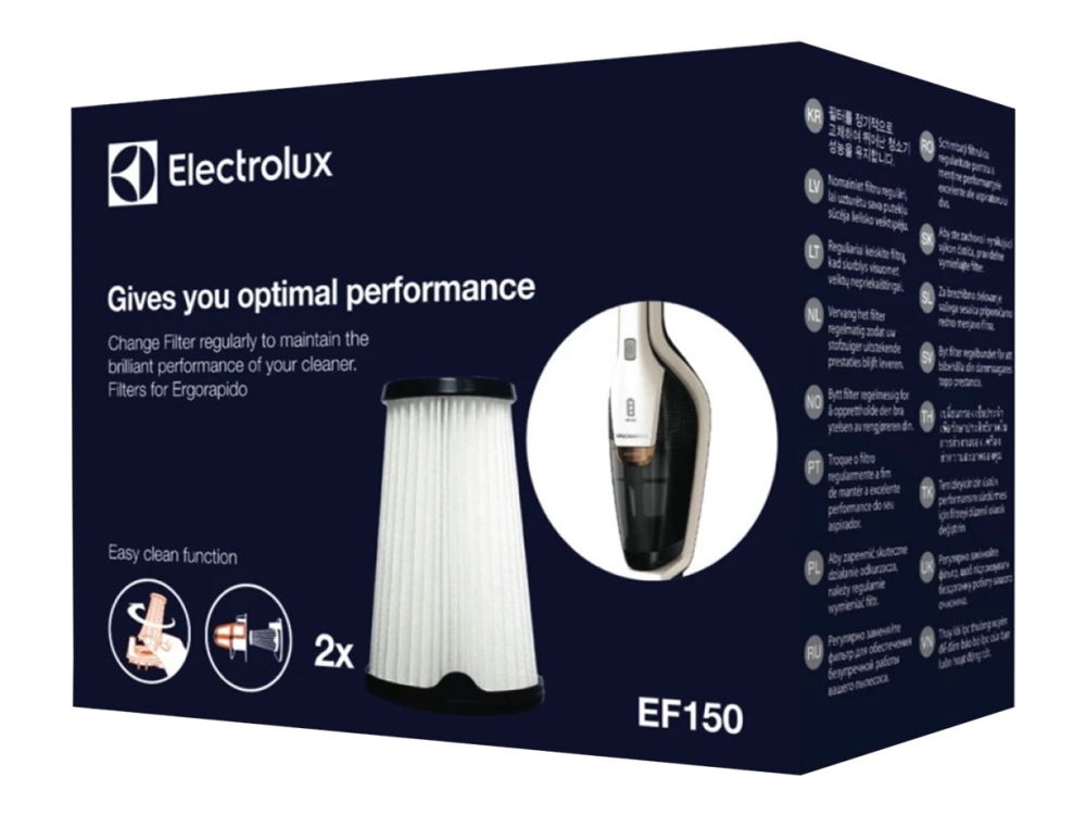 Electrolux EF150, Filter, Håndstøvsuger, Sort, Hvid, Electrolux, ErgoRapido