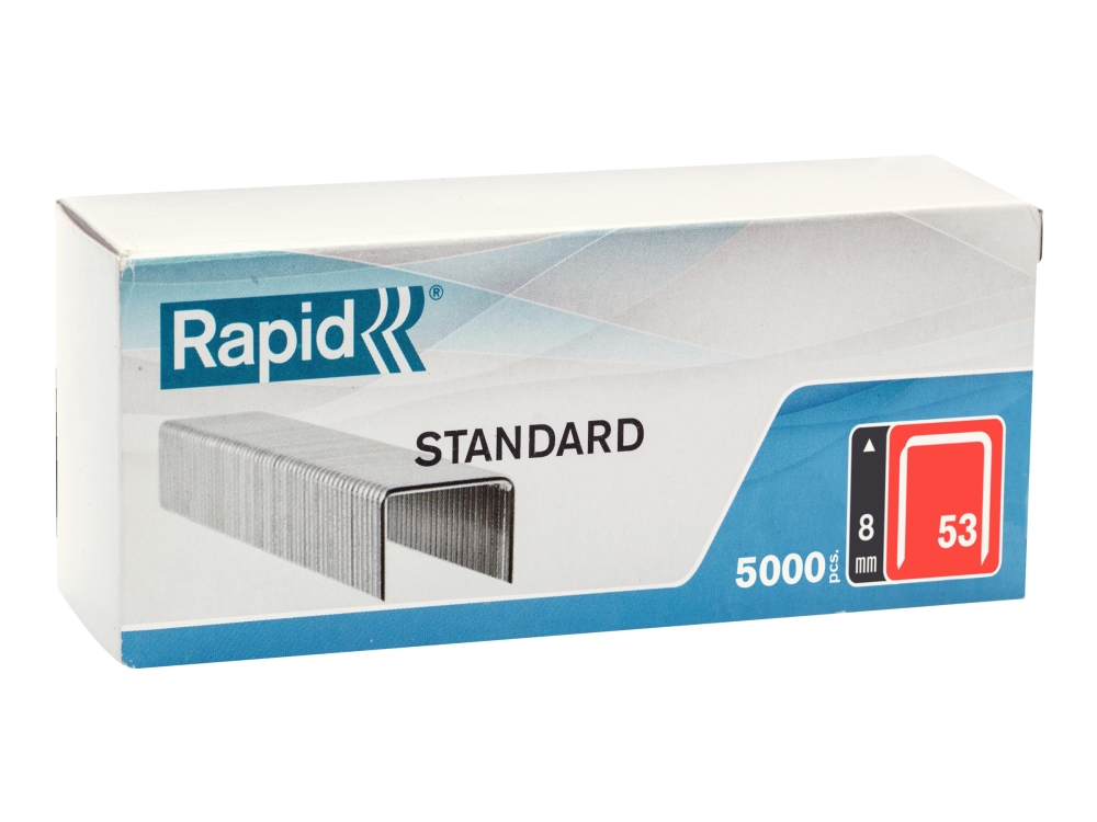 Rapid - Hæfteklammer - 53/8 - 8 Mm - Galvaniseret Stål - Pakke Med 5000 - For P/N: 23317400, 23317500, 23317600, 23600800, 23601100, 23601200