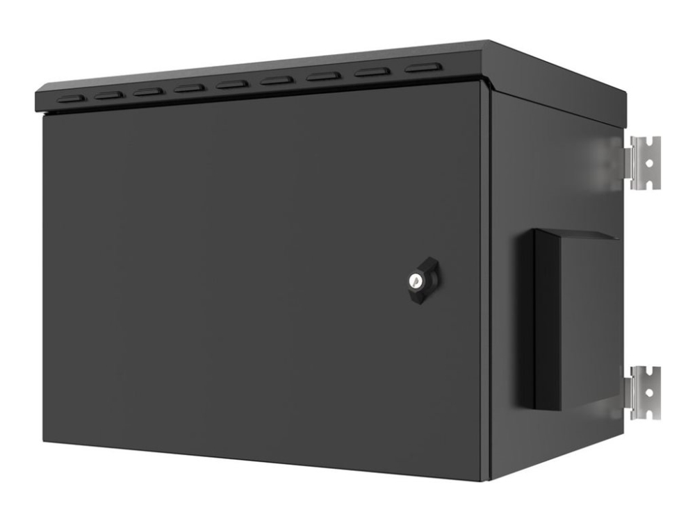 Logon Rwmip55w07u45b, 7U, Wandmontage-Rack, Schwarz, Metall, Stahl, Ip55