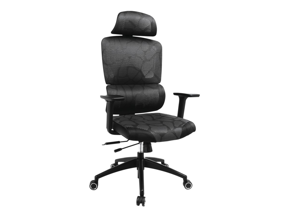 Sandberg ErgoFusion Pro - Spelstol - ergonomisk - armstöd - T-formad - lutning - svängtapp - mesh-tyg, tyg | Spel - Gamingmöbler - Gamingstolar | GameStuff