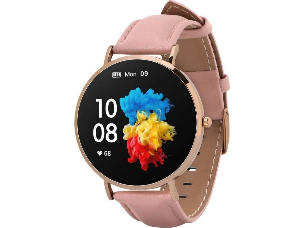 Garett Verona Smartwatch, Urkasse I Rosaguld Med Pink Læderrem