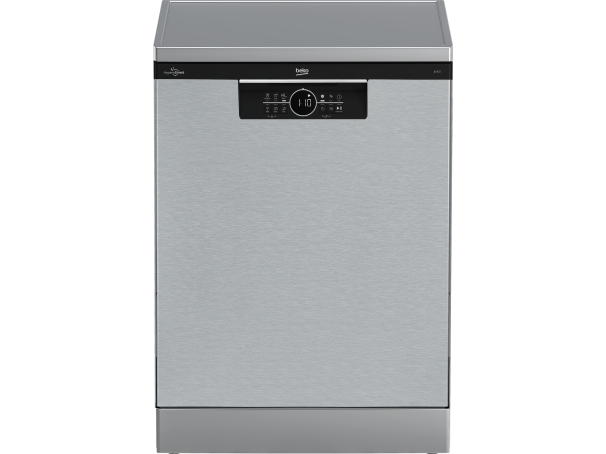 Beko b300 BDFN26530X, Frittstående, Full størrelse (60 cm), Rustfritt stål, Svart, Berøringskontroll, LED