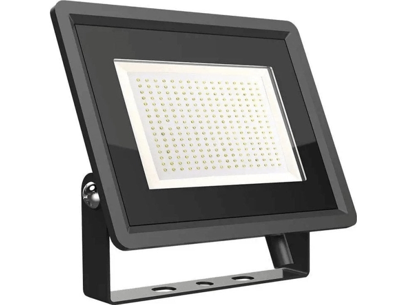 V-Tac Led Halogen Projektør 200W Sort Vt-49204 Kold 17600Lm
