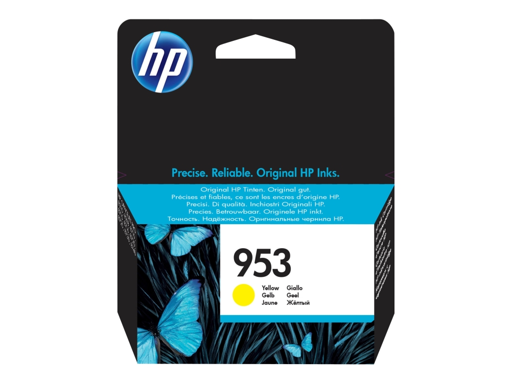 Blækpatron Hp 953 F6u14ae, Inkjet, 700 Sider, Gul