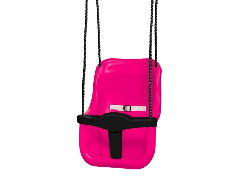 Hörby Bruk Baby Gunga Hög Exklusiv Cerise/Svart | Utomhusleksaker - Spela i trädgården - Gungor | GameStuff