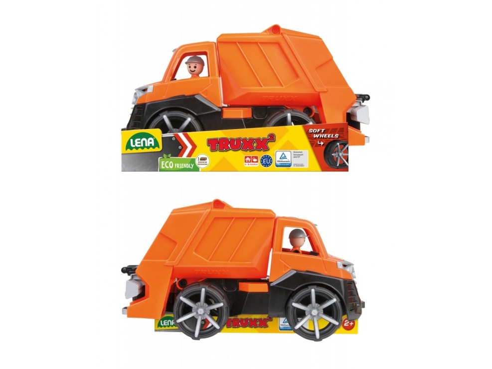 Lena Truxx Sm04534, Skraldebil, 2 År, Gummi, Stål, Orange