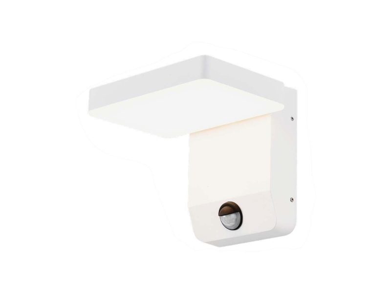 V-tac 17W LED sieninis lauko šviestuvas, baltas, 4000K, IP65, su judesio davikliu