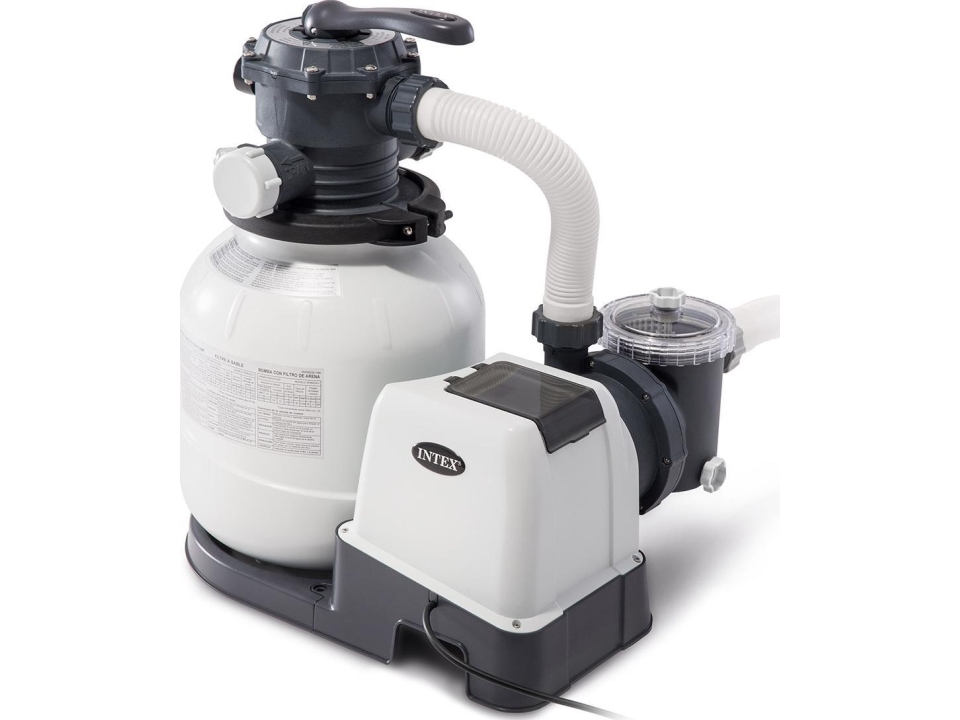 Intex 26646, Sandfilterpumpe, Sort, Hvid, Plast, Pool Over Jorden, Kina, 6-Vejs Ventil