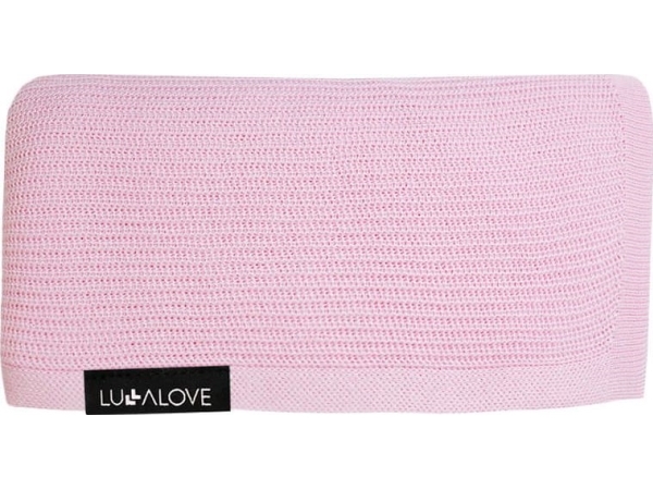 LullaLove Letvægts strikket tæppe - mist Pink Lullalove Pink 90x90