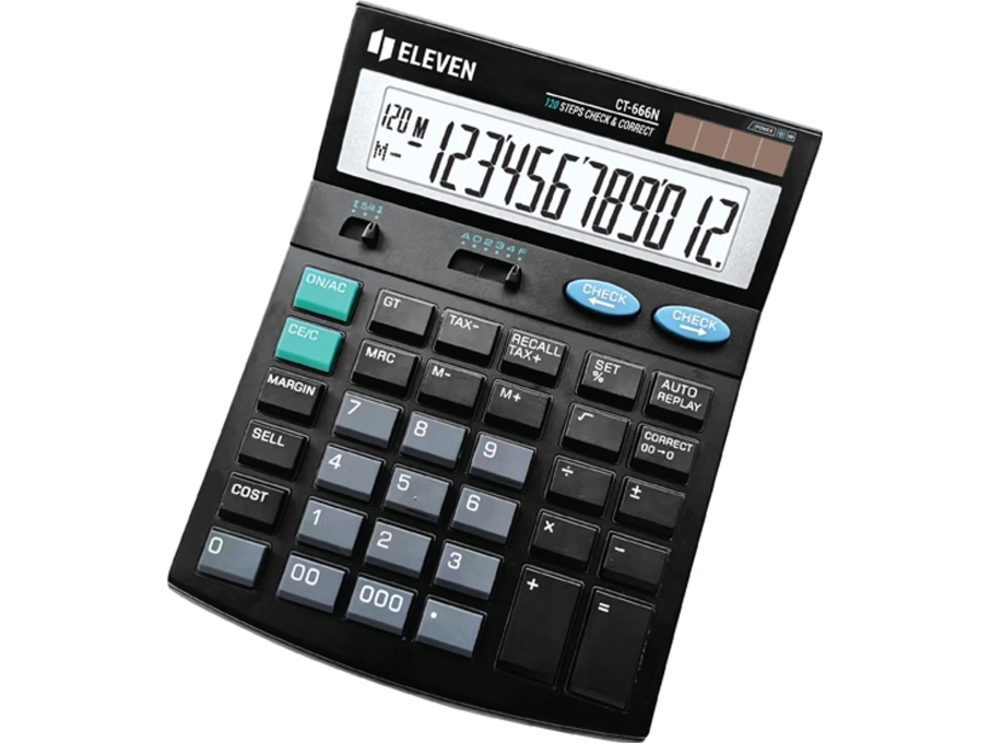 Eleven Calculator Ct666n 12-Digit Display