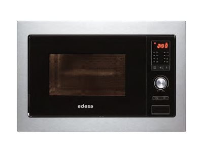 Edesa Emw-2510-Ig X - Mikrobølgeovn Med Grill - Til Indbygning - 25 Liter - 900 W - Rustfrit Stål/Sort
