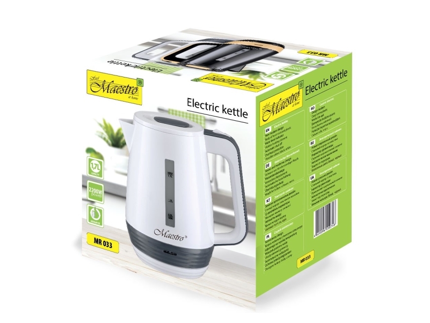 Feel-Maestro Mr033 Juodas Electric Virdulys 1.7 L 2200 W