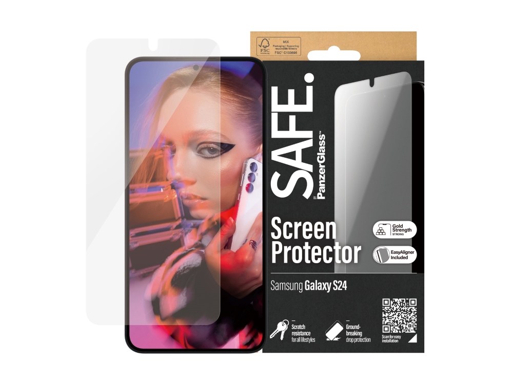 Sicher. Von Panzerglass | Displayschutzfolie – Ultraweite Passform | Galaxy S24