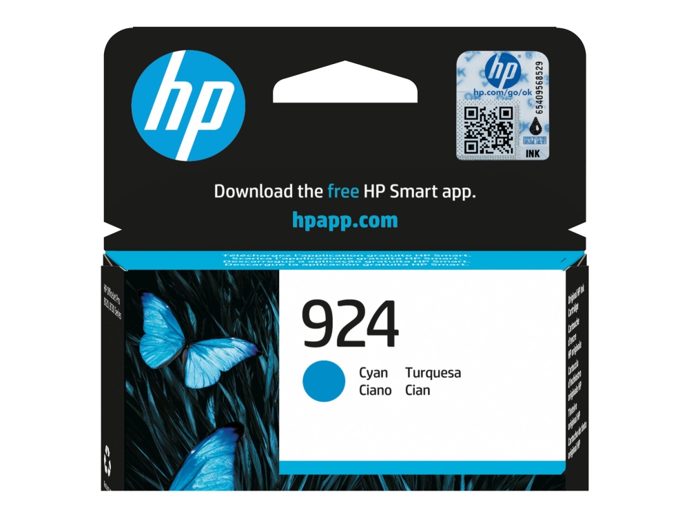Hp 924 - Cyan - Original - Officejet - Blækpatron