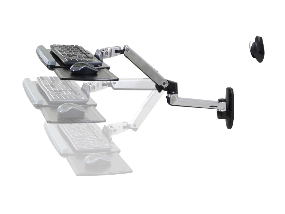 Ergotron Lx Wall Mount Keyboard Arm, Silber