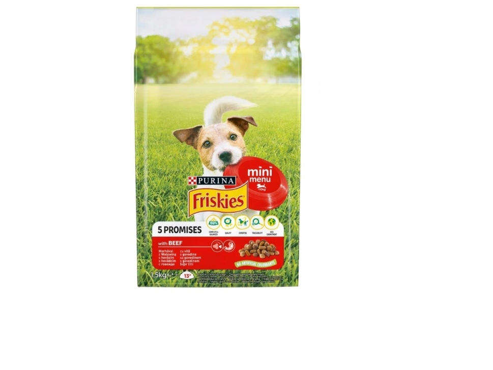 Friskies Mini Menu Rindfleisch Mit Gemüse - Trockenfutter Für Hunde - 1,5 Kg