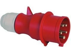 Cee Stikprop H6 400V Ac 16A 5 Polet, Rød Multigrip Kabelaflastning, Skrue Ip44 Polyamid