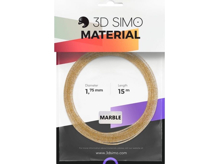 3Dsimo 3Dsimo Filament Marble - Szary 15M