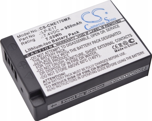 Cameron Sino Battery Rechargeable Battery Lp-E17/Lc-E17/Lc-E17c For Canon Eos/Cs-Cne170mx